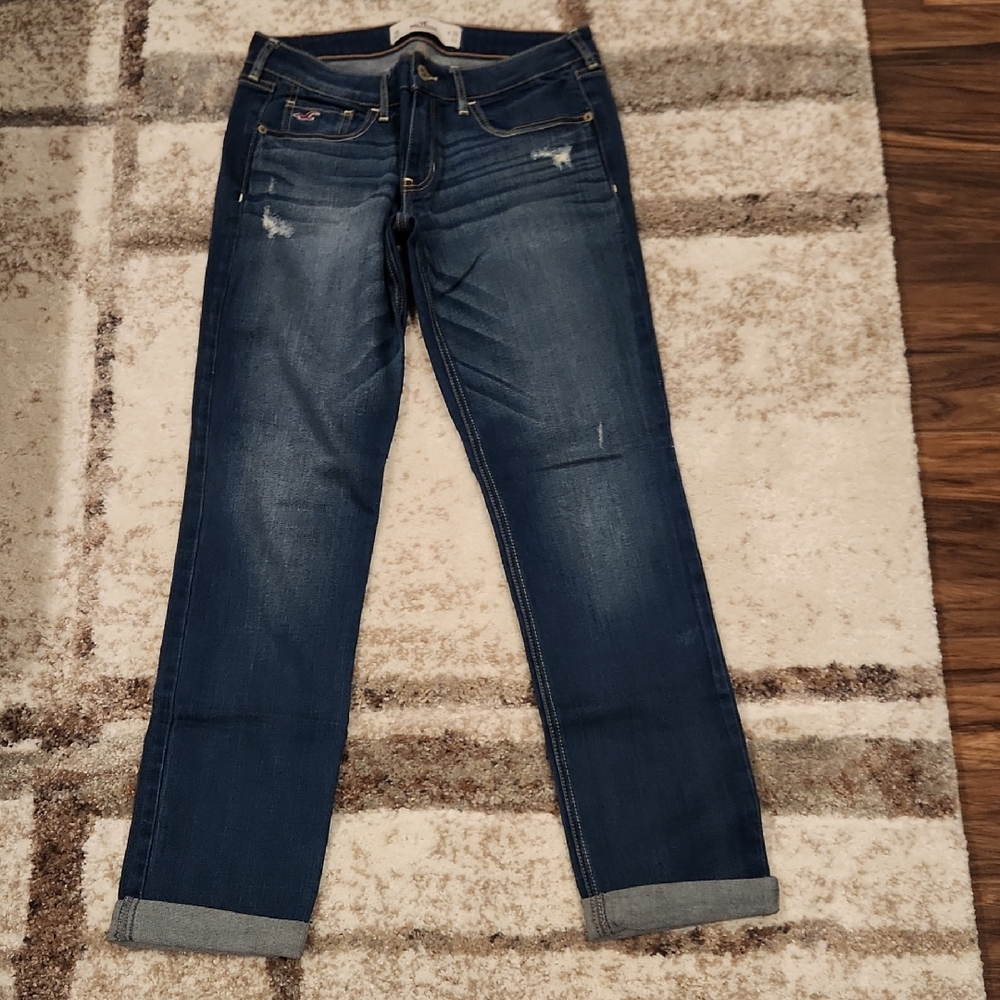 Hollister Medium Blue Straight Leg Jeans